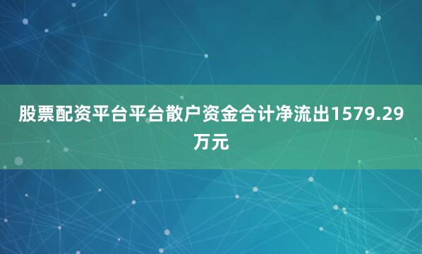 股票配资平台平台散户资金合计净流出1579.29万元
